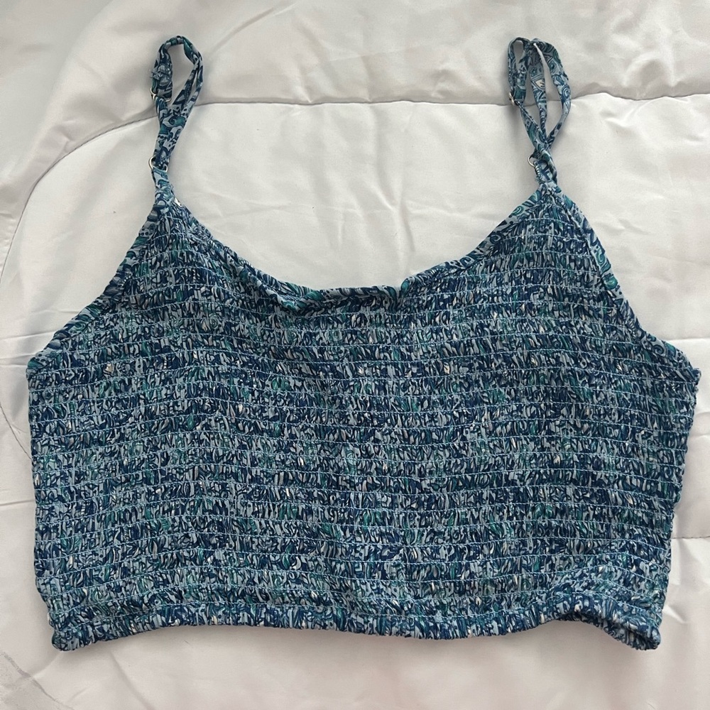 Blue Crop Top - size small